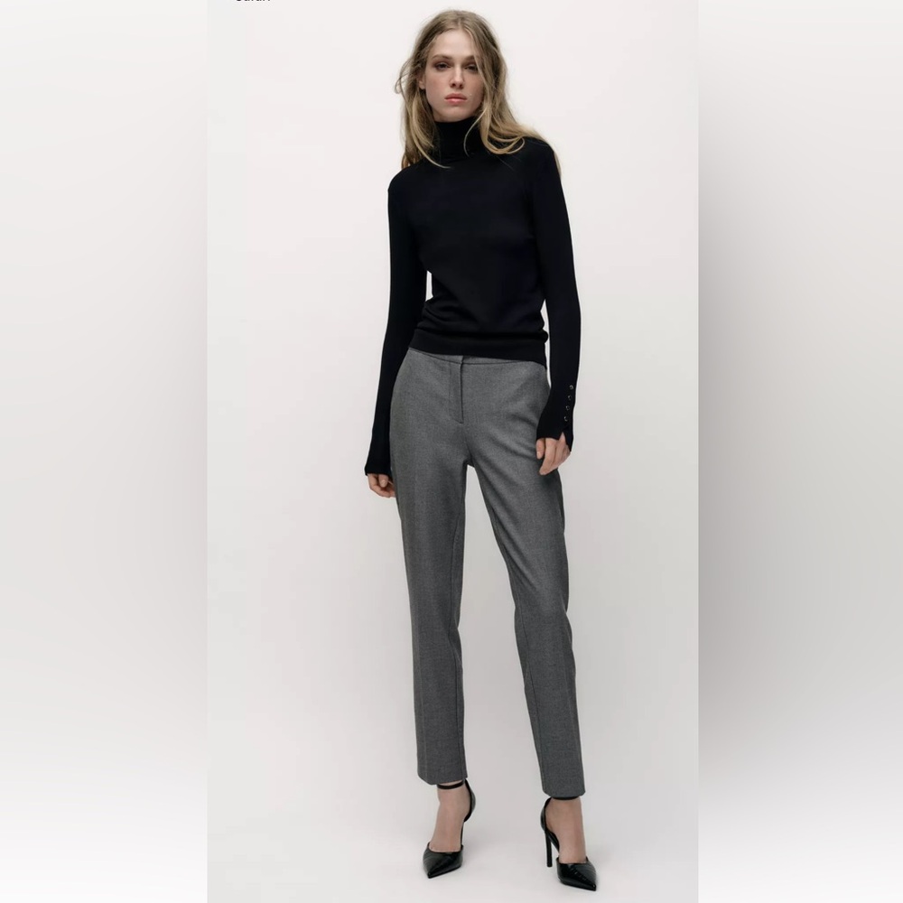 Zara Women's Gray Tailored High Waisted Pants
